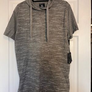 Men's Gray Patterned Short Sleeve Tee